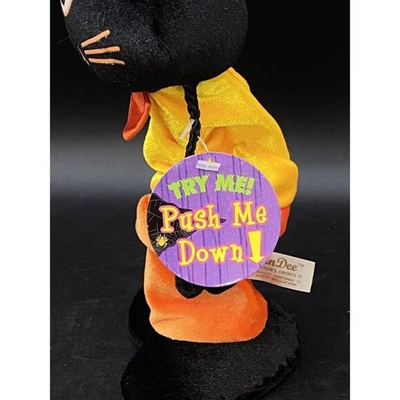 Push N Pop Halloween Alley Black Cat Candy Corn Sounds Voice Jumps - Picture 5 of 7